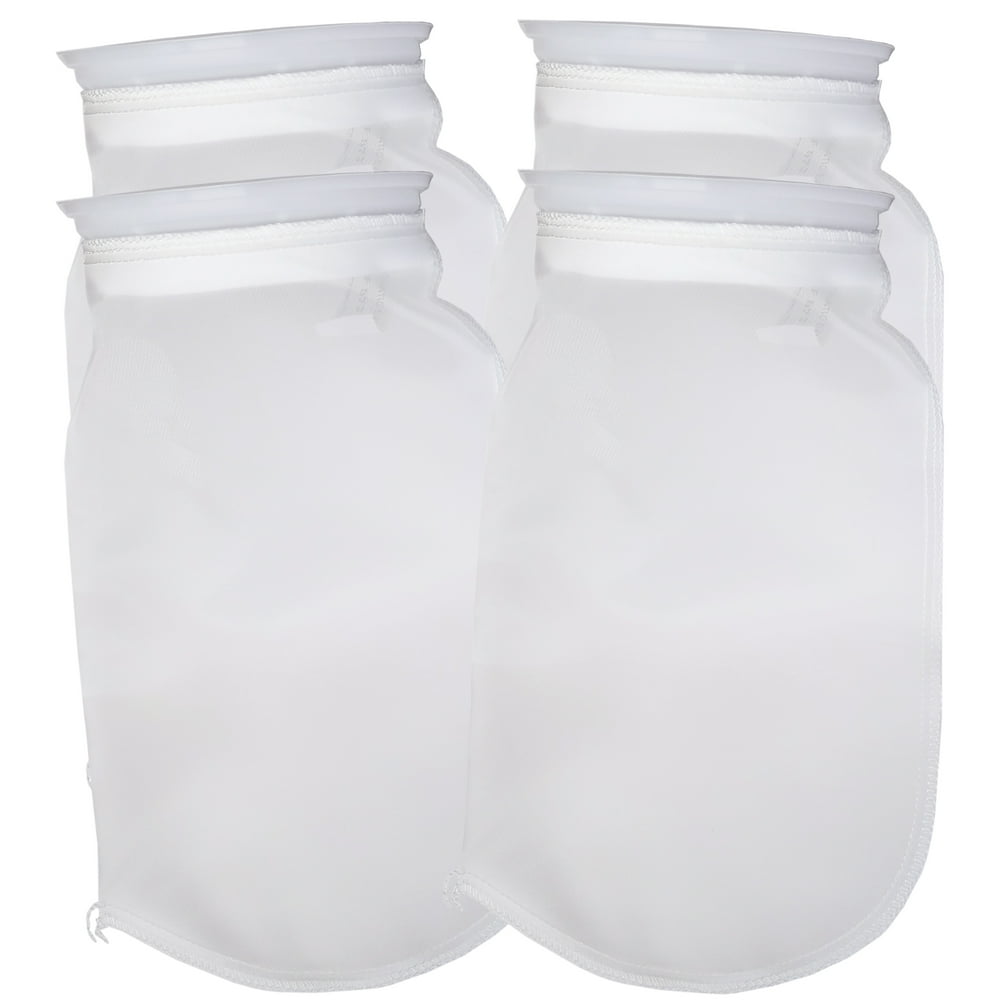 MESH Aquarium Filter Socks 200 Micron 7" Ring by 16" Long (4 Pack