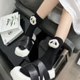 thumbnail image 5 of Milue Cartoon Ankle Socks Middle Tube Socks Novelty Funny Socks 3D Panda Crew Socks, 5 of 18