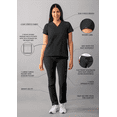 thumbnail image 3 of Adar Addition Ensemble de Sarrau Go-Basic pour Femmes - Haut de Sarrau Ajusté à Col en V et Pantalon de Sarrau Cargo Ajusté, 3 of 7