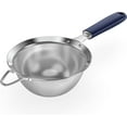 thumbnail image 1 of 18/8 Stainless Steel Mesh Strainer: U-Taste 5.5 Inch Kitchen Fine Mesh Sieve Food Colander with Riveted Sturdy Silicone Handle and 30 Mesh Hole for Straining Flour, Pasta, Fruit, Quinoa (Blue), 1 of 11