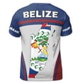 thumbnail image 3 of Custom Name I Love Belize Map Region Coat of Arms Patriotic 3D T-shirt S-5XL, 3 of 4