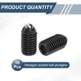 thumbnail image 3 of Uxcell 10pcs Screw Thread Ball Plunger M10 x 18mm High Carbon Steel Hex Socket Spring Plunger Ball for Lubrication Pneumatic Tools, Black, 3 of 7