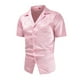 thumbnail image 1 of Blusa y camisa de manga corta con cuello vuelto para hombre, camisa brillante de manga corta con cuello vuelto, blusa de manga corta con cuello vuelto, abrigo de poliéster para hombre, 1 of 8