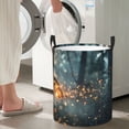 thumbnail image 2 of Laundry Basket, Magical Butterfly In Forest Waterproof Laundry Hamper With Padded Handles, Clothes Hamper For Laundry, Bedroom, Dorm, Towels, Laundry Bin Easy Storage, 2 of 8