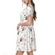 thumbnail image 2 of Disketp Heart Panda para Vestido de Manga Corta para Mujeres, Vestidos de Verano para Mujeres, Casual y Holgado para la Playa, 2 of 6