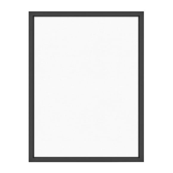MCS Floating Frame with Canvas Included Art Frames for Canvas Paintings with Adhesive Fasteners and Hanging Hardware Black 18 x 24 Inch