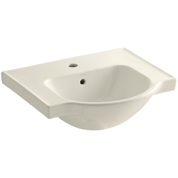 Kohler K-5247-1 Veer 21" Pedestal Bathroom Sink - Almond