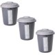 thumbnail image 2 of Bote para Basura RecyMedGray 3 Pzs 22lts 32x42cm Polietileno Color Gris Tapa Gris VentDepot, 2 of 2