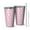 Pink Cute French, variant on 16oz Tumblers Pets Paws Print Colorful Stainless Steel Vacuum Insulated Double Wall Travel Tumbler Cups Mug with Lid and Straw,Cleaning Brush for Coffee,Tea