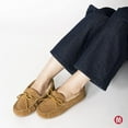 thumbnail image 3 of Minnetonka Womens Sheepskin Hardsole Moccasin Slipper Gray Size 5 W, 3 of 6