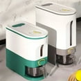 thumbnail image 5 of 11 Lbs Rice Dispenser, Rice Container with Measuring Cup, Upgraded Lid Time Dials & Built-in Fresh Box Rice Container Storage for Home Kitchen Pantry Stores Rice, 5 of 8