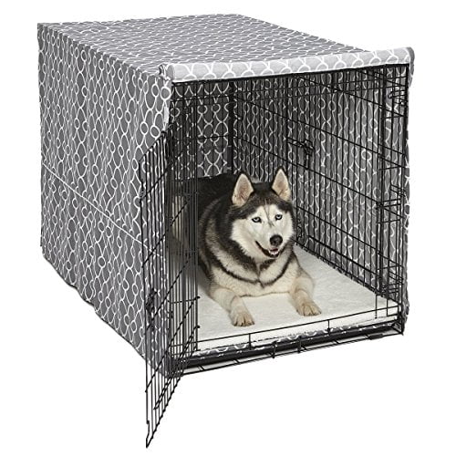 MPPMidwest Housse de Cage pour Chien Quiet Time Privée Sécurisée Confort Cool Motif Gris (48 Pouces)
