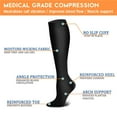 thumbnail image 3 of 3 Pairs Medical Sport Compression Socks - 15-20mmhg Graduated Knee-High Support for Men & Women, Ideal for Soccer, Running, and Nurses, 3 of 7