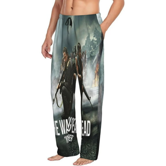 Mens Walking Dead Pajama Pants Sleepwear Pajamas Vacation Sleep Pant With Pockets