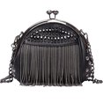 thumbnail image 1 of Women's Punk Style Women's Chain Shoulder Bag (Black), 1 of 5
