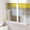 Yellow, variant on Sheer Curtains 45 Inch Length 2 Panels Set for Kitchen, Abstract Blue Semi Sheer Curtains for Windows, Brown Vintage Oil Painting Mottled Texture Voile Window Treatments Rod Pocket Curtain