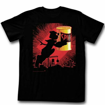 Popeye Comics Silhouette Adult Short Sleeve T Shirt