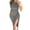 #164 Gray Dress, variant on Rvkxad Womens Dresses Summer Under $10 Off Shoulder Elegant Ruched Bodycon Dresses Cocktail Wedding Party Formal High Split Maxi Dress Black XXL