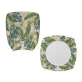 thumbnail image 7 of ZUXONGSY Palm Leaf Office Chair Cover Set of 2 Piece Computer Chair Covers Rotating Chair Protective Slipcover Easy to Install Gaming Chair Cover Suitable for Most Office Chairs, 7 of 7