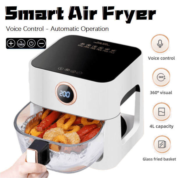 Wobythan 4.2Qt Deep Air Fryer Smart Electric Oven Compact OilFree