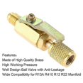 thumbnail image 5 of Air Conditioner Ball Valve 1/4 Inch SAE Adapter and 1/4 Inch Valves Core Quick Coupler Access Tee,fo, 5 of 5