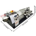 thumbnail image 3 of Precision Metal Bench Lathe Double Head Double Chuck Electronic Pulse Metric/Imperial Thread 8.3"x31.5", 3 of 21