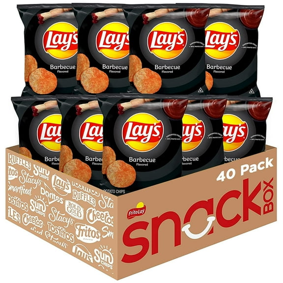 Barbecue Flavored Potato Chips, 40 Count