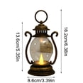 thumbnail image 7 of Christmas Vintage Lantern Decorations 6" Mini Vintage Kerosene Lamp Lights Ornament Christmas Tabletop Decor Light Handheld Small Oil Lamps Hanging Decorations Props Christmas Gifts, Bronze Gold, 7 of 7