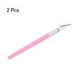 thumbnail image 3 of Uxcell 2 Pack Art Craft Carving Knife with 2 Pack Metal Plate PP Handle Pink (2 Set), 3 of 6
