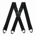 thumbnail image 2 of Heavy Duty Suspenders for Men Work Biker Outdoor 3.8cm Wide X-Back with 4 Snap Hook Adjustable Elastic Trouser Braces Strap Belt, 2 of 9