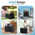 thumbnail image 4 of 10 Gallon Portable Cooler Side Table with Built-in Handle Multifunctional Outdoor Ice Chest for Camping Picnic Beach Pool Party, 4 of 7