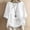 *White, variant on ClodeEU Women's Linen Blend Printed Short Sleeve Top ,Casual Loose Button Blouse Black,Womens Plus XL