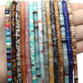 thumbnail image 4 of Cuentas sueltas de piedra natural redondas planas de ágatas, jades y turquesas de 2 x 4 mm para hacer joyas, pulseras, collares y pendientes, 4 of 5