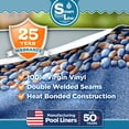 thumbnail image 6 of SmartLine 18' x 33' Oval Rock Island Overlap Above Ground Swimming Pool Liner, 48"/52" Height, 25 Gauge, 6 of 6