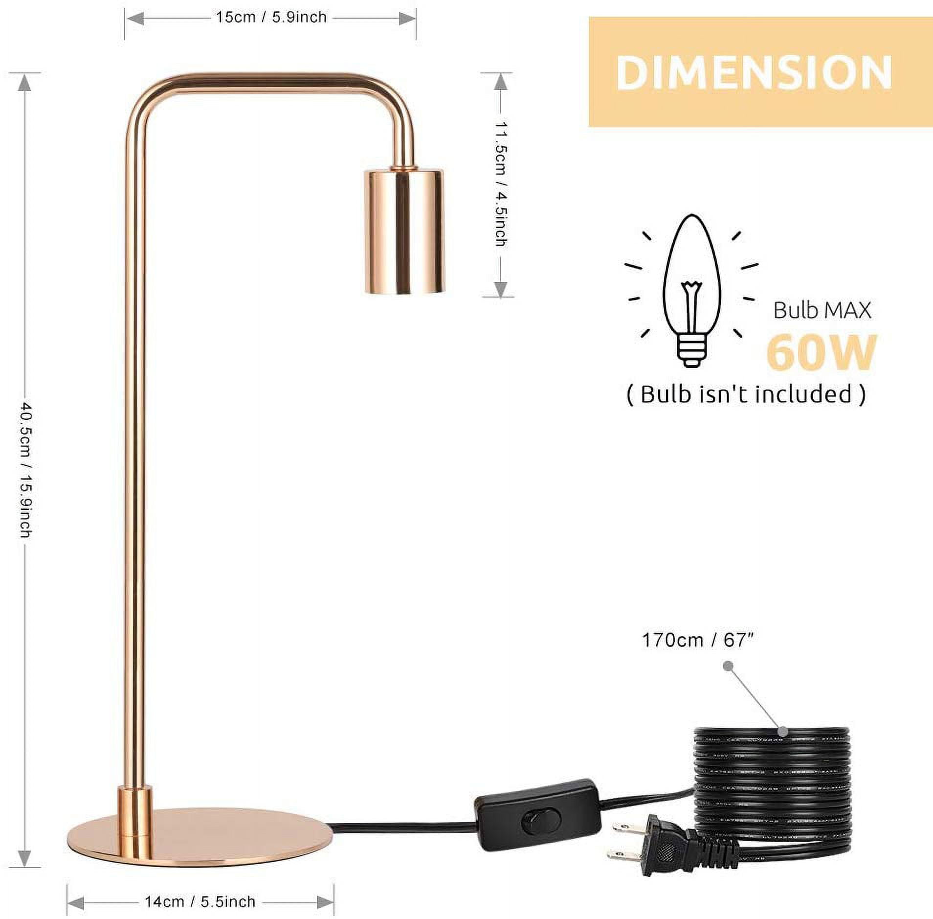 Gold Modern Desk Lamp Industrial Bedside Lamp for Bedroom Office Dormitory