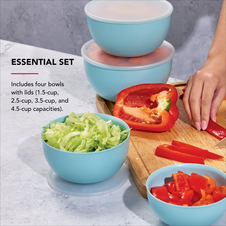 KXZ Ceramic Mixing Bowl Set - 2-Piece 16 Oz Nested Bowls In Purple & Green For Salads, Snacks & Serving