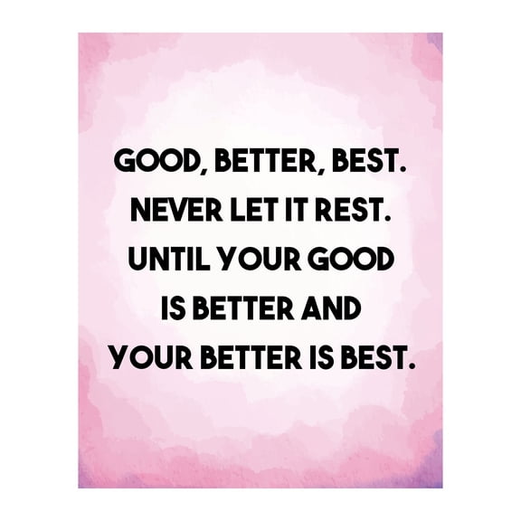 "Never Let It Rest" Motivational Wall Art Pink Decor For Modern Home Decor poster, Classroom