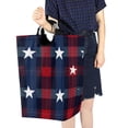 thumbnail image 7 of Blue and Red Tartan Plaids Stars Laundry Basket with Handles Foldable Laundry Hamper Freestanding Washing Bin 50L, 7 of 7