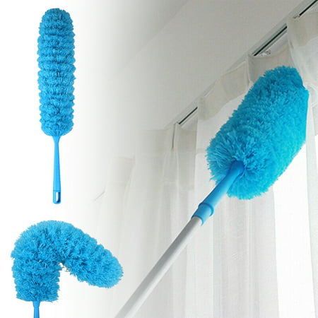Microfiber Bendable Feather Duster with Telescoping Extension Hole,Household Cleaning Tool ,High Reaching Hypoallergenic Dust Flexible  Cleaner|Extendable Tool for Ceiling Fan, Cobweb (Best Duster For Walls)
