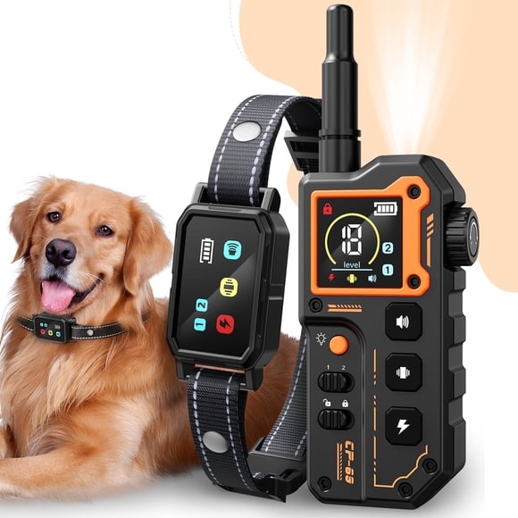 USCAMEL Collar de Entrenamiento para Perros, Collar de Choque Mejorado de 3300 Pies con Control Remoto para Perros con Linterna Brillante, Collar de Perro de Tren 3 Modos de Choque de Vibración de Pitido