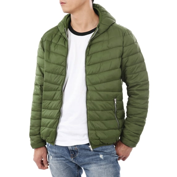 Ma Croix Mens Ultra Light Puffer Down Hooded Jacket Polyester Padded Packable Winter Jacket