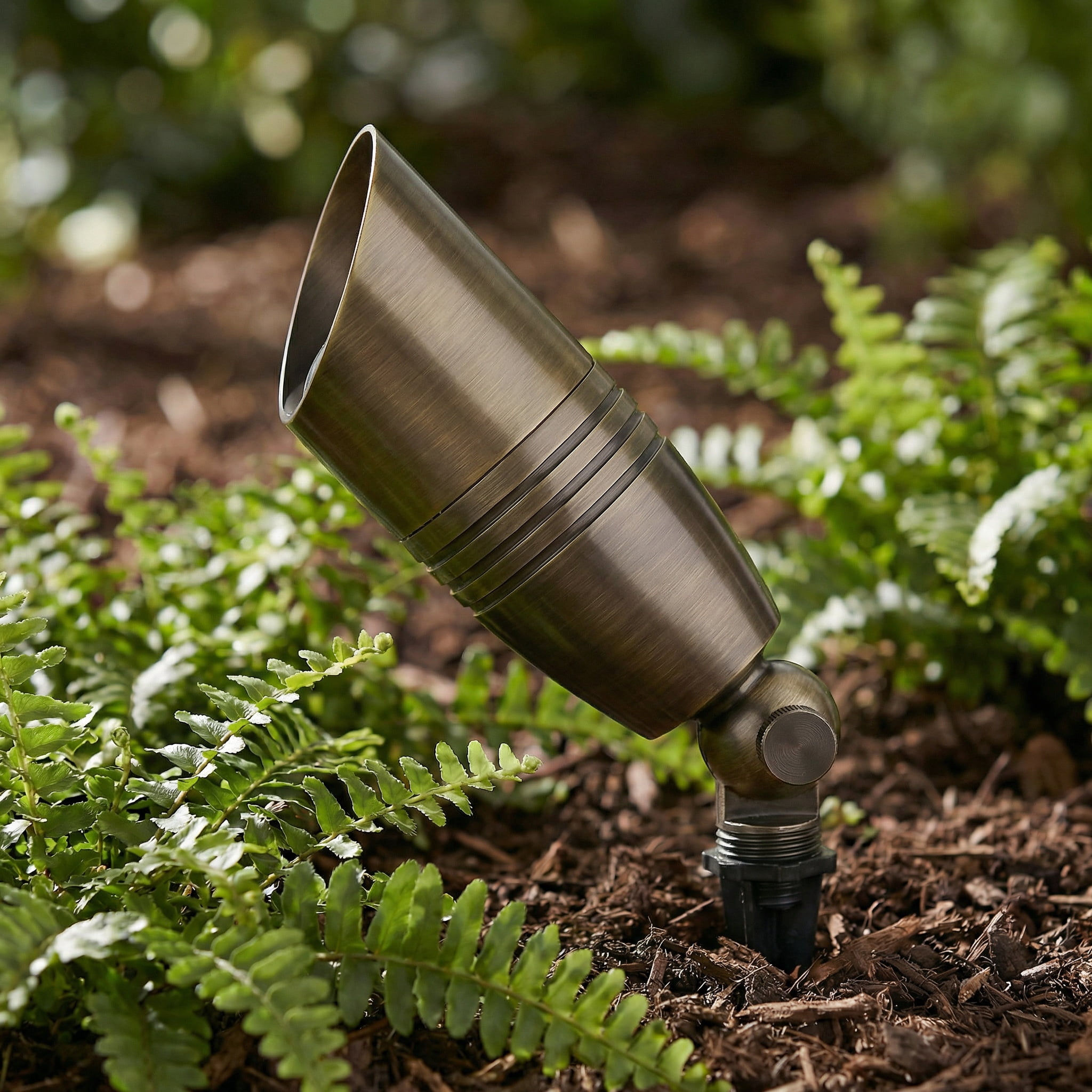 LNC 6W Solid Bronze LED Outdoor Spotlight 2700K Warm White 490 Lumens for Low Voltage Landscape Lighting of Yard, Lawn, Garden, Patio, Trees & House