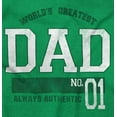 thumbnail image 2 of Fathers Day World's Greatest Dad No 1 Men's Long Sleeve Tee T Shirt Brisco Brands 2X, 2 of 6