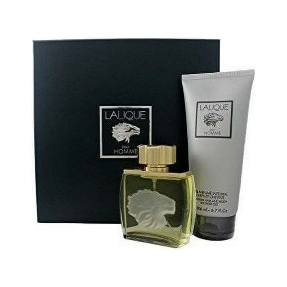 LALIQUE Pour Homme 2.5 oz EDP Spray Men Cologne   6.6 oz Shower Gel New NIB