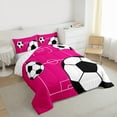 thumbnail image 3 of Manfei Sport Soccer 2pcs Bedding Comforter Set for Female Men Women,Boys Football Print Twin Comforter Sets,Ball Gamer Breathable Bedding Set,Luxury Bedroom Decor,Reversible, 3 of 8