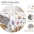 thumbnail image 3 of 60x84inches Spring Floral Tablecloth Purple Pink Hydrangea Flowers Blue Butterfly Print Table Covers Waterproof Rectangle Table Cloth for Birthday Party Wedding Holiday Kitchen Dining Room, 3 of 7