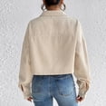 thumbnail image 3 of Aellinatey Women's Corduroy Autumn and Winter Button Long Sleeve Jacket, 3 of 7