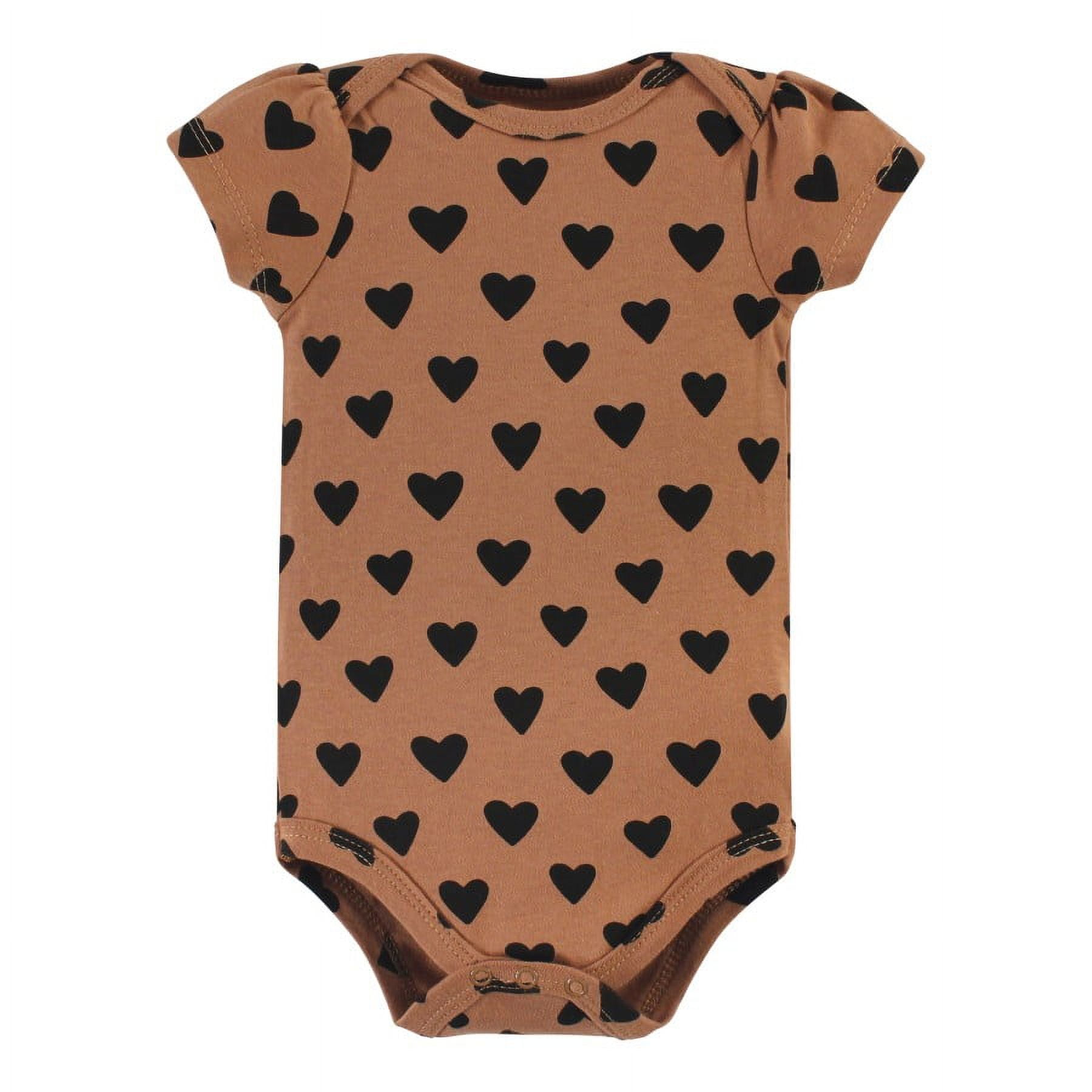 Hudson Baby Short Sleeve Bodysuits, 5-Pack, Newborn- 24 Months