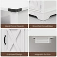 thumbnail image 4 of Superjoe LED Nightstand Set of 2 with Charging Station, Bedside Table with Storage Cabinet and Shelf, Rustic End Table, Farmhouse Wooden Side Table, for Bedroom, Living Room, White, 4 of 9