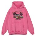 thumbnail image 3 of Sudadera con capucha retro desgastada para hombre, ropa holgada de gran tamaño, informal, con capucha, para otoño, 100 % algodón, 3 of 4